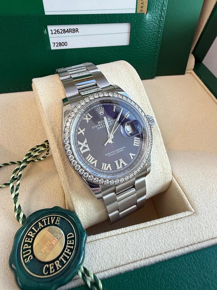 Rolex | Datejust | 126284RBR | Steel | 36 mm | Steel | Purple | Automatic