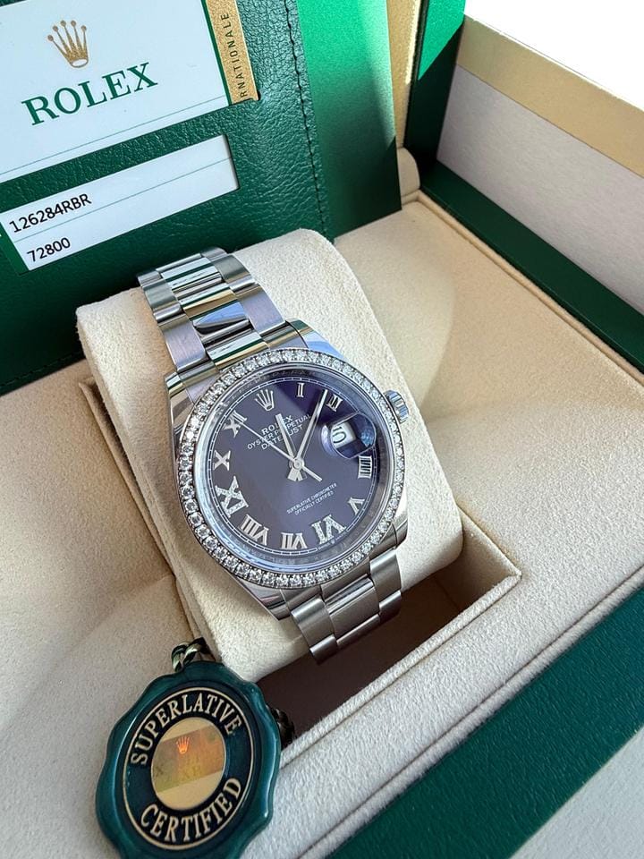 Rolex | Datejust | 126284RBR | Steel | 36 mm | Steel | Purple | Automatic