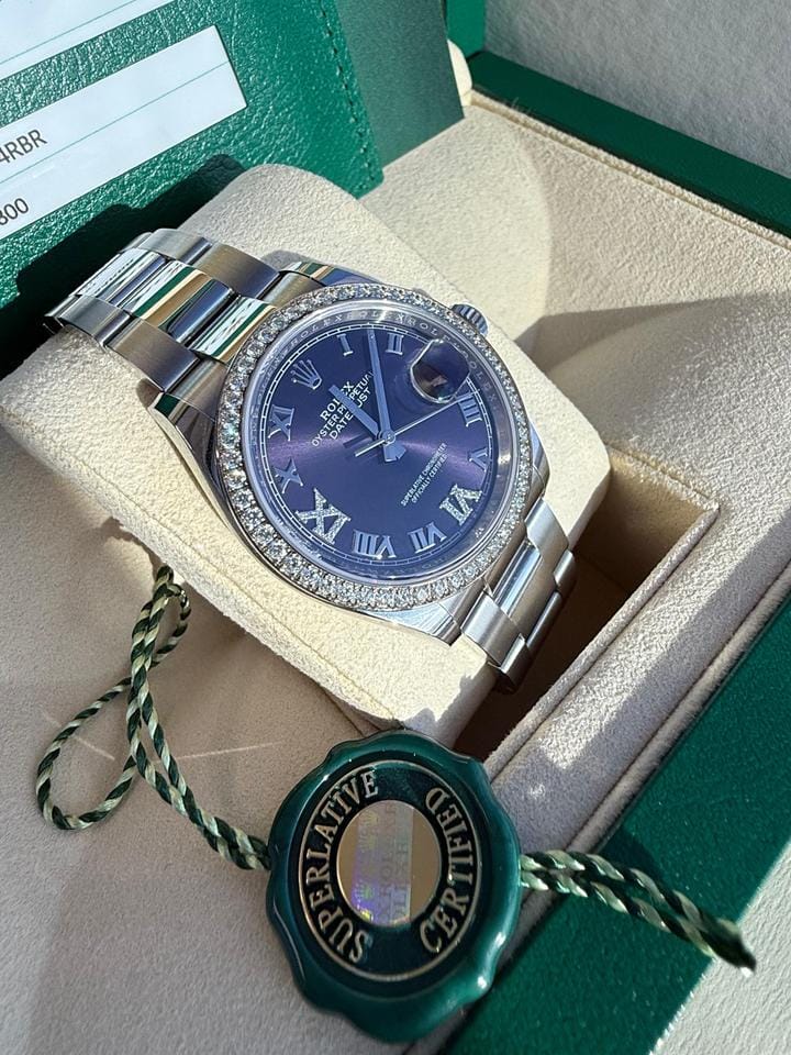 Rolex | Datejust | 126284RBR | Steel | 36 mm | Steel | Purple | Automatic