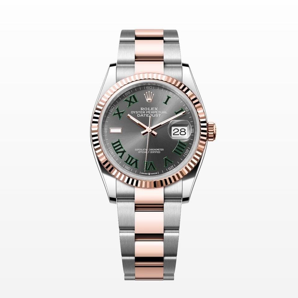 Rolex | Datejust | 126231 | Rose gold | 36 x 44 mm | Gold/Steel | Grey | Automatic