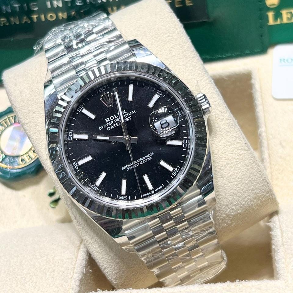 Rolex | Datejust | 126334 Black Stick Dial Jubliee Band | Steel | 41mm mm | Steel | Black | Automatic