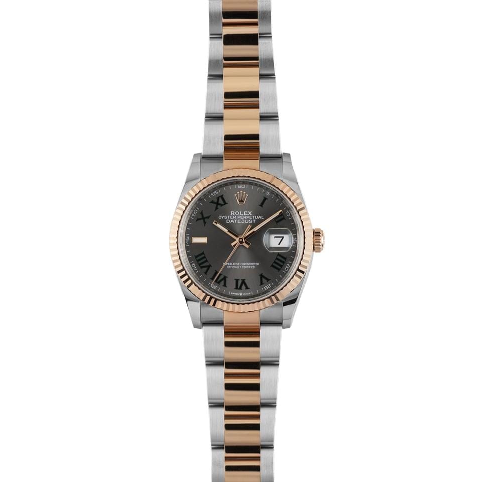 Rolex | Datejust | 126231 | Rose gold | 41 mm | Gold/Steel | Grey | Automatic