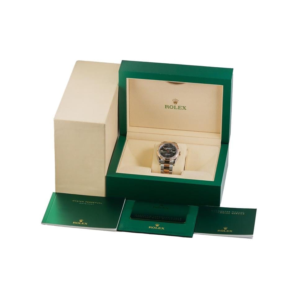 Rolex | Datejust | 126231 | Rose gold | 41 mm | Gold/Steel | Grey | Automatic