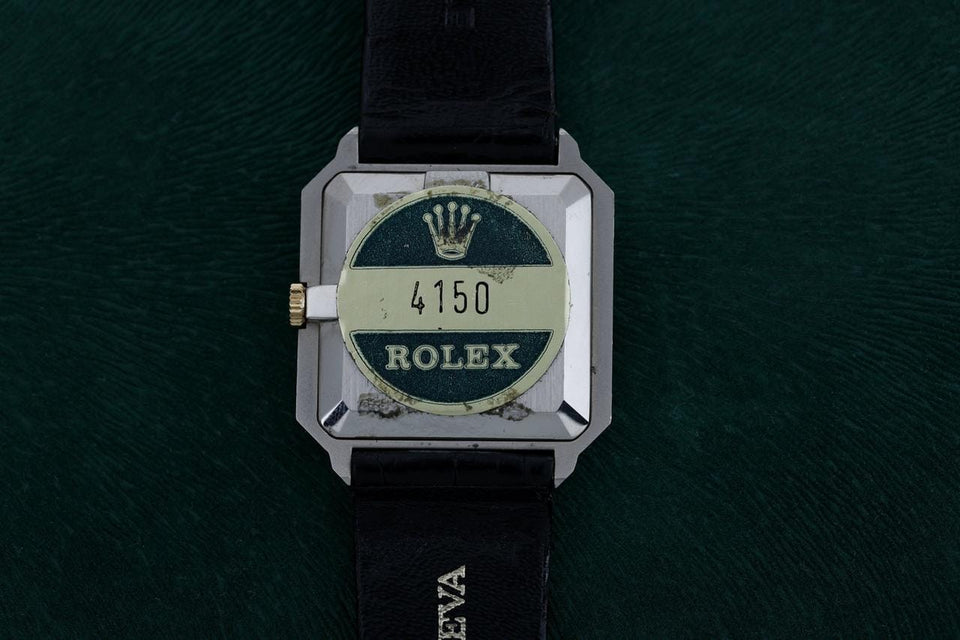 Rolex | Cellini | 4150 | Yellow gold | 28.5 mm | Leather | Silver | Manual winding