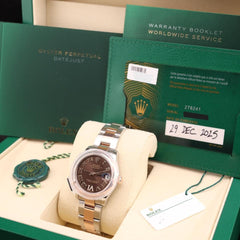 Rolex | Datejust | 278241 | Gold/Steel | 31 mm | Gold/Steel | Brown | Automatic