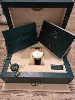 Rolex | Cellini | 50605RBR | Rose gold | 39 mm | Crocodile skin | Black | Automatic