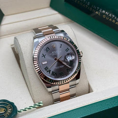 Rolex | Datejust | 126331 | Rose gold | 41 mm | Rose gold | Grey | Automatic