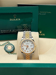 Rolex | Datejust | Rolex 126233 Datejust 36mm  White Roman Dial Jubilee band | Gold/Steel | 36mm mm | Gold/Steel | White | Automatic