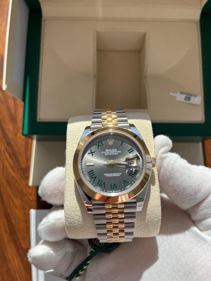 Rolex | Datejust | 126303 | Yellow gold | 41 mm | Gold/Steel | Grey | Automatic