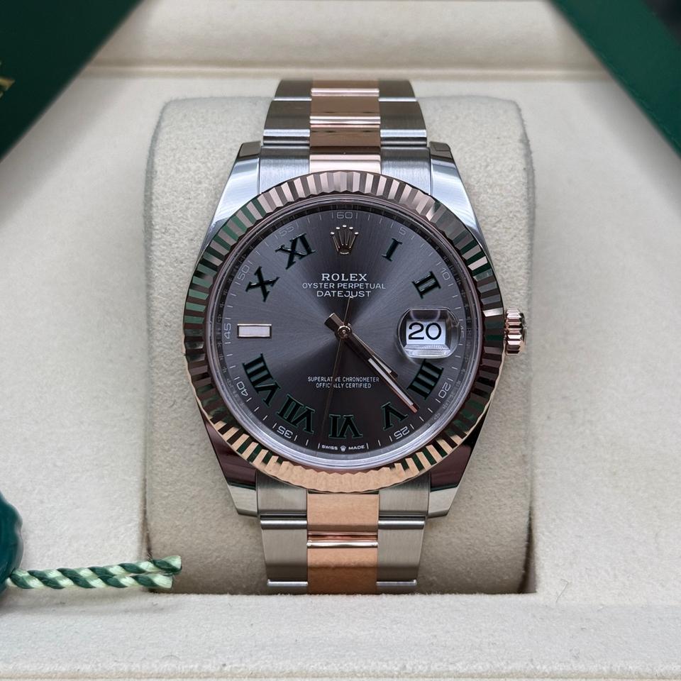 Rolex | Datejust | 126331 | Rose gold | 41 mm | Rose gold | Grey | Automatic