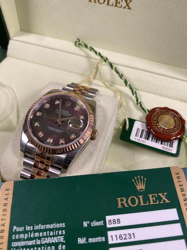 Rolex | Datejust | 116231 | Gold/Steel | 36 mm | Gold/Steel | Mother of pearl | Automatic