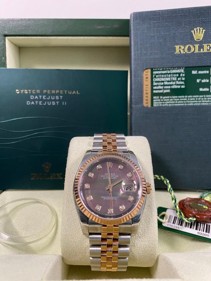 Rolex | Datejust | 116231 | Gold/Steel | 36 mm | Gold/Steel | Mother of pearl | Automatic