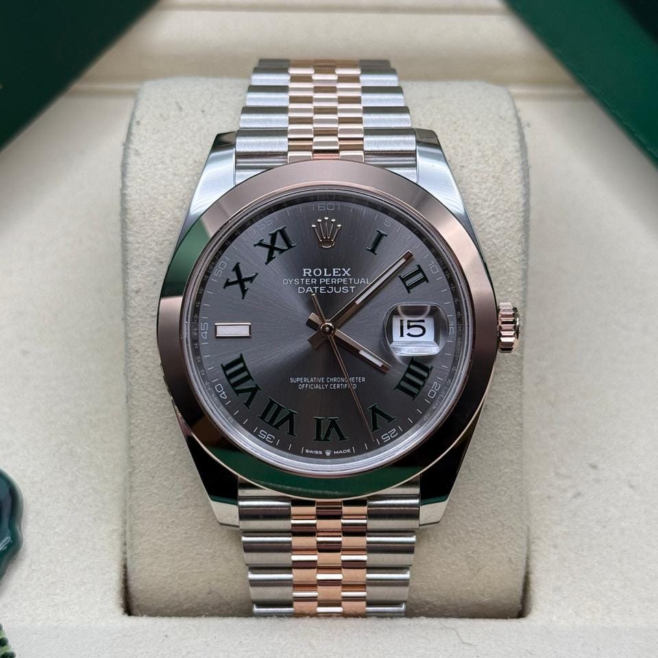 Rolex | Datejust | 126301 | Rose gold | 41 mm | Gold/Steel | Grey | Automatic