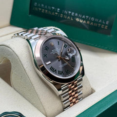 Rolex | Datejust | 126301 | Rose gold | 41 mm | Gold/Steel | Grey | Automatic