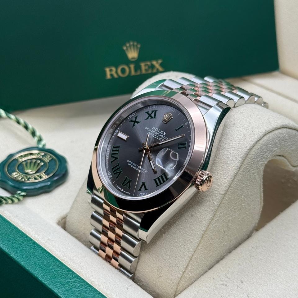 Rolex | Datejust | 126301 | Rose gold | 41 mm | Gold/Steel | Grey | Automatic