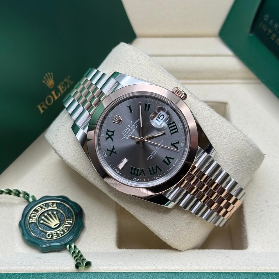 Rolex | Datejust | 126301 | Rose gold | 41 mm | Gold/Steel | Grey | Automatic