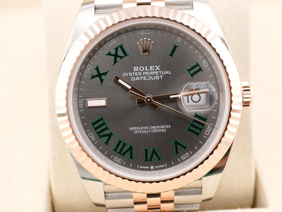 Rolex | Datejust | 126331 | Rose gold | 41 mm | Yellow gold | Grey | Automatic