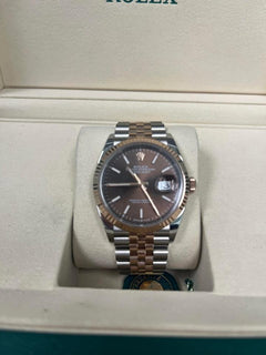 Rolex | Datejust | 126231 | Rose gold | 36 x 44 mm | Rose gold | Brown | Automatic