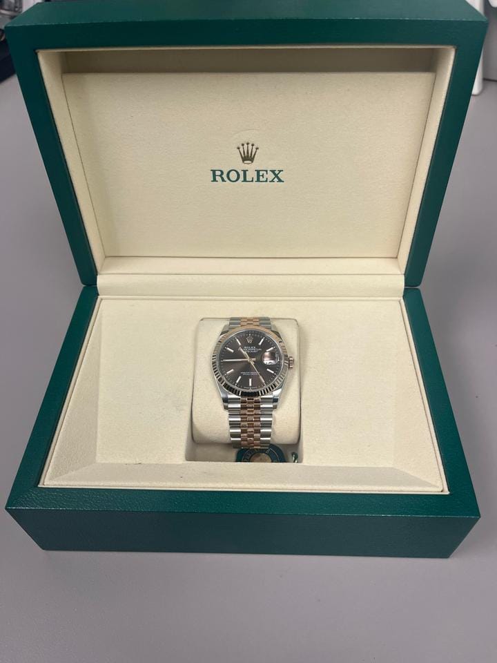 Rolex | Datejust | 126231 | Rose gold | 36 x 44 mm | Rose gold | Brown | Automatic