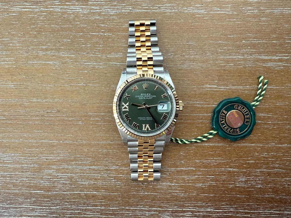 Rolex | Datejust | Rolex Datejust 36 Green Dial 126233 | Gold/Steel | 36 mm | Gold/Steel | Green | Automatic