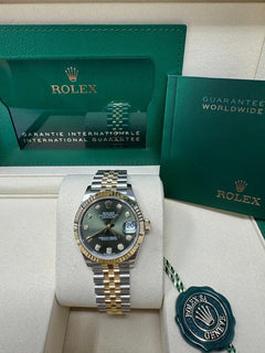 Rolex | Datejust | 0004735700 450014877424 | 31 mm | Gold/Steel | Green | Automatic