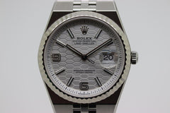Rolex | Land-Dweller | 127234 | White gold | 36 mm | Steel | White | Automatic