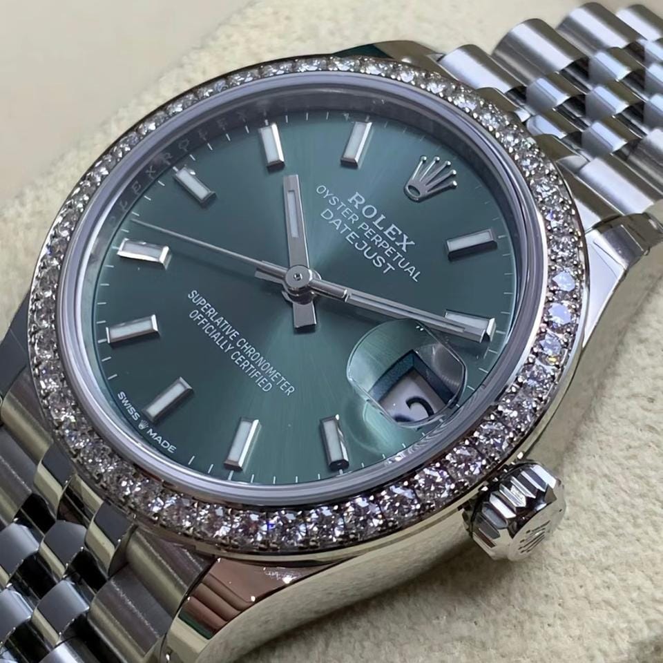 Rolex | Datejust | 278384RBR GREEN INDEX JUB | Steel | 31 x 37 mm | Steel | Green | Automatic