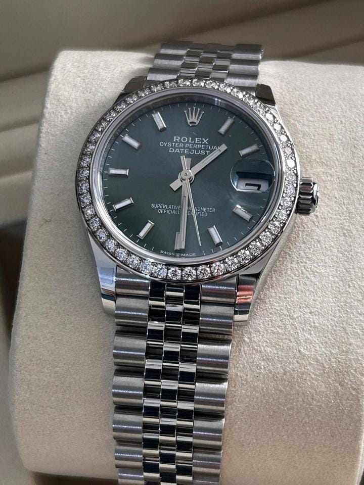 Rolex | Datejust | 278384RBR GREEN INDEX JUB | Steel | 31 x 37 mm | Steel | Green | Automatic