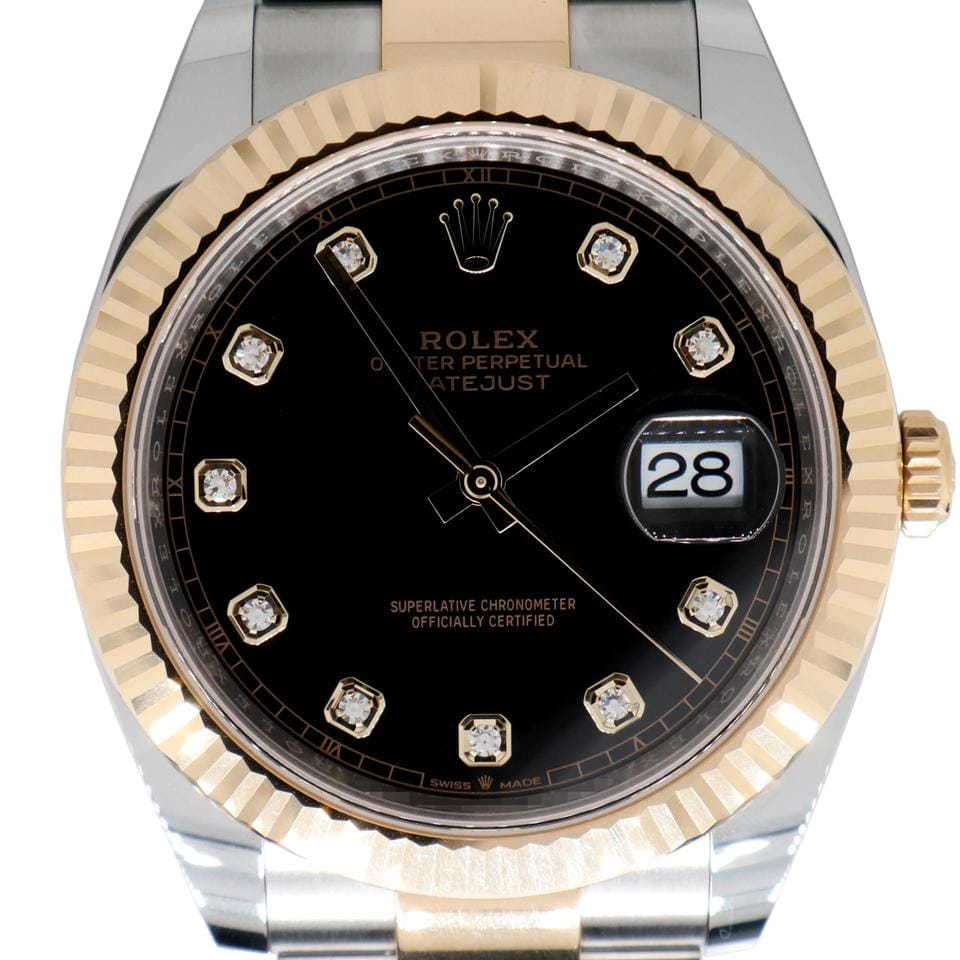 Rolex | Datejust | 12633BKDJ | Steel | 41 mm | Gold/Steel | Black | Automatic