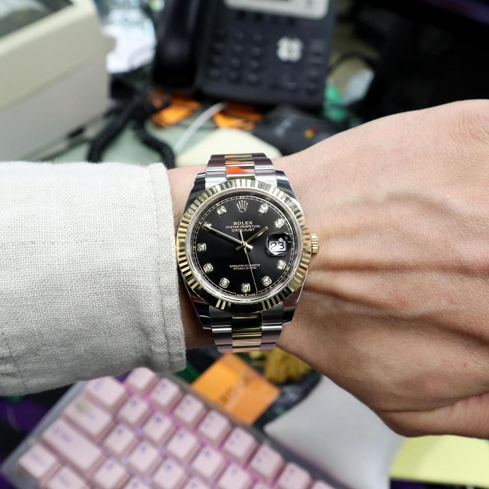 Rolex | Datejust | 12633BKDJ | Steel | 41 mm | Gold/Steel | Black | Automatic