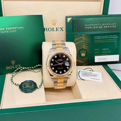Rolex | Datejust | 12633BKDJ | Steel | 41 mm | Gold/Steel | Black | Automatic
