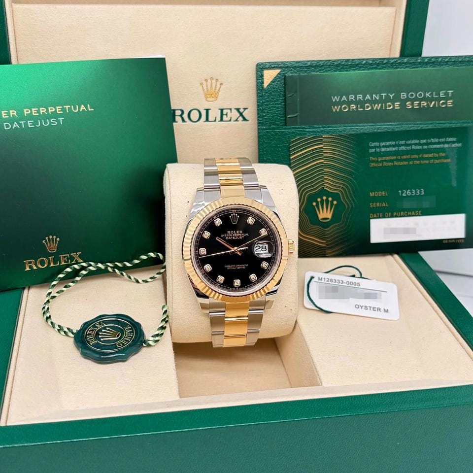 Rolex | Datejust | 12633BKDJ | Steel | 41 mm | Gold/Steel | Black | Automatic