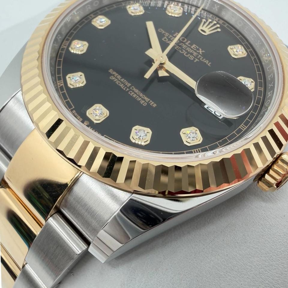 Rolex | Datejust | 12633BKDJ | Steel | 41 mm | Gold/Steel | Black | Automatic