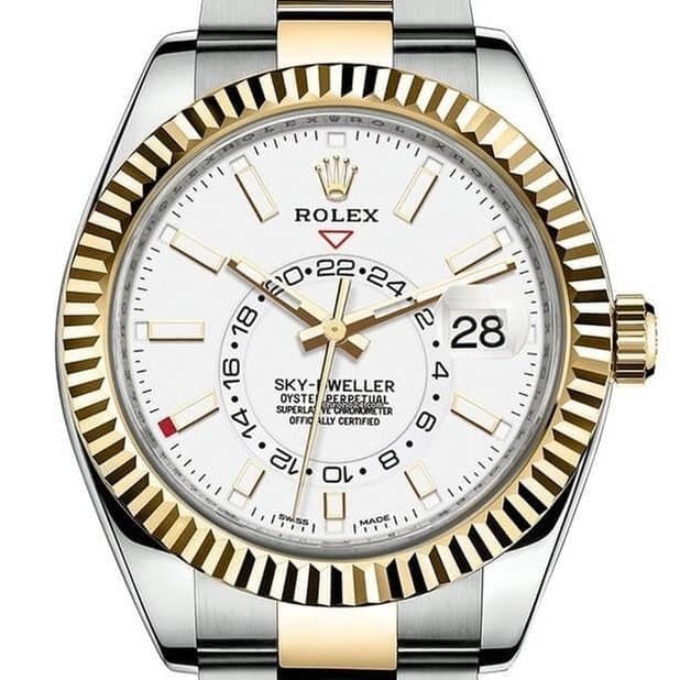 Rolex | Sky-Dweller | 326933 | Yellow gold | 42 mm | Gold/Steel | White | Automatic