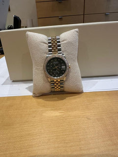Rolex Datejust Perpetual datejust Beautiful Diamond bezel and green petals with diamond face