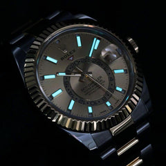 Rolex | Sky-Dweller | 326933 | Yellow gold | 42 mm | Gold/Steel | Champagne | Automatic