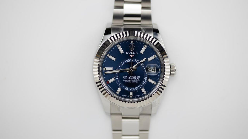Rolex | Sky-Dweller | 326934 | White gold | 42 mm | Steel | Blue | Automatic