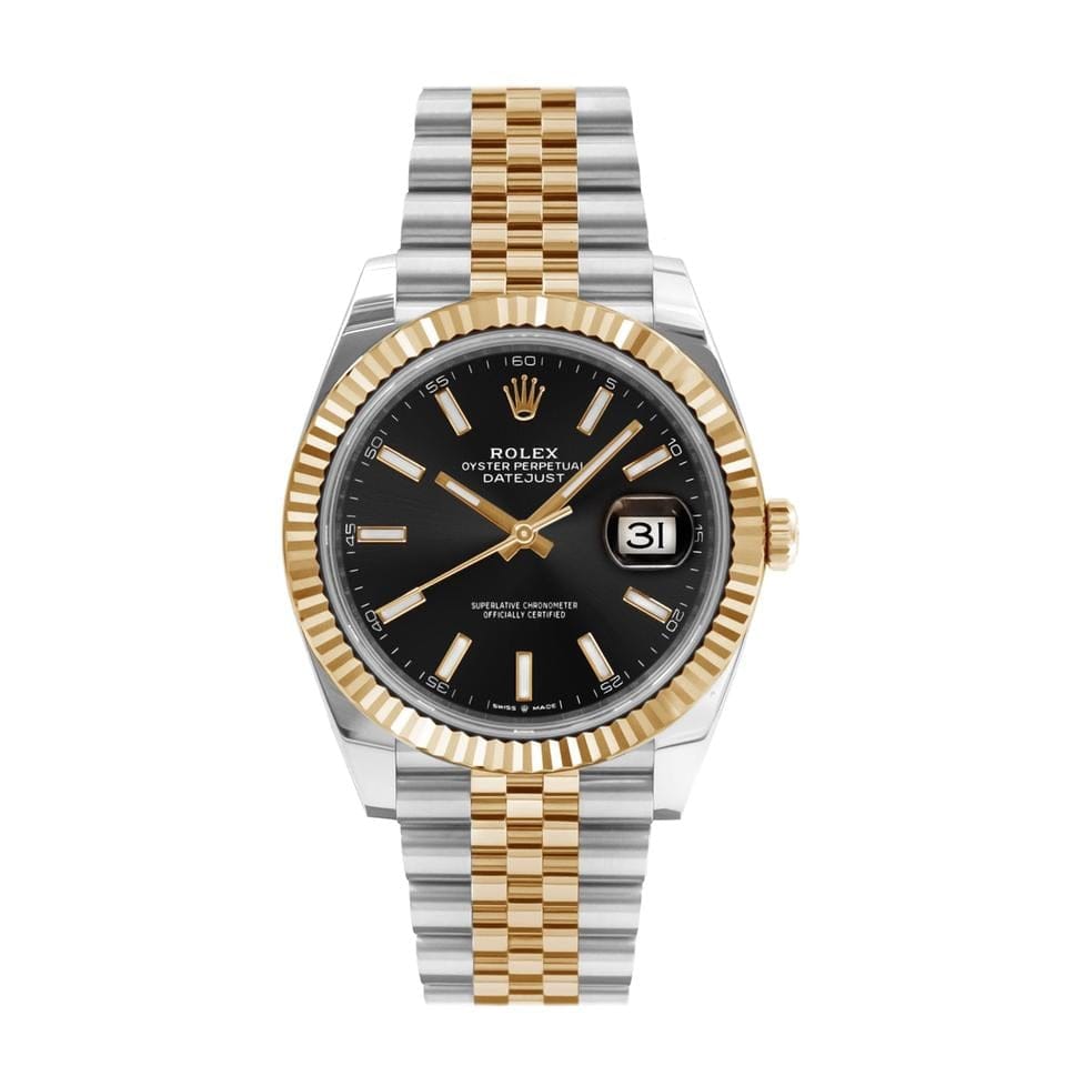 Rolex | Datejust | 126333 | Yellow gold | 41 mm | Yellow gold | Black | Automatic