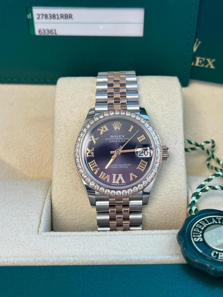 Rolex | Datejust | 278381RBR | Gold/Steel | 31 mm | Gold/Steel | Purple | Automatic