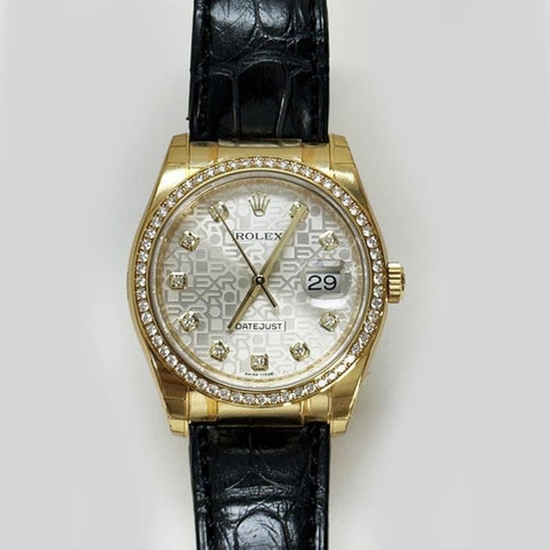 Rolex | Datejust | 116188 | Yellow gold | 36 mm | Leather | Silver | Automatic