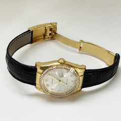 Rolex | Datejust | 116188 | Yellow gold | 36 mm | Leather | Silver | Automatic