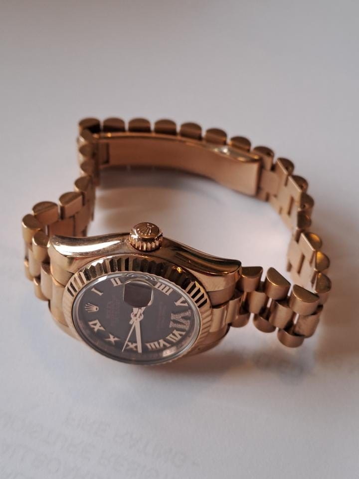 Rolex | Datejust | 179175 | Rose gold | 26 mm | Rose gold | Brown | Automatic