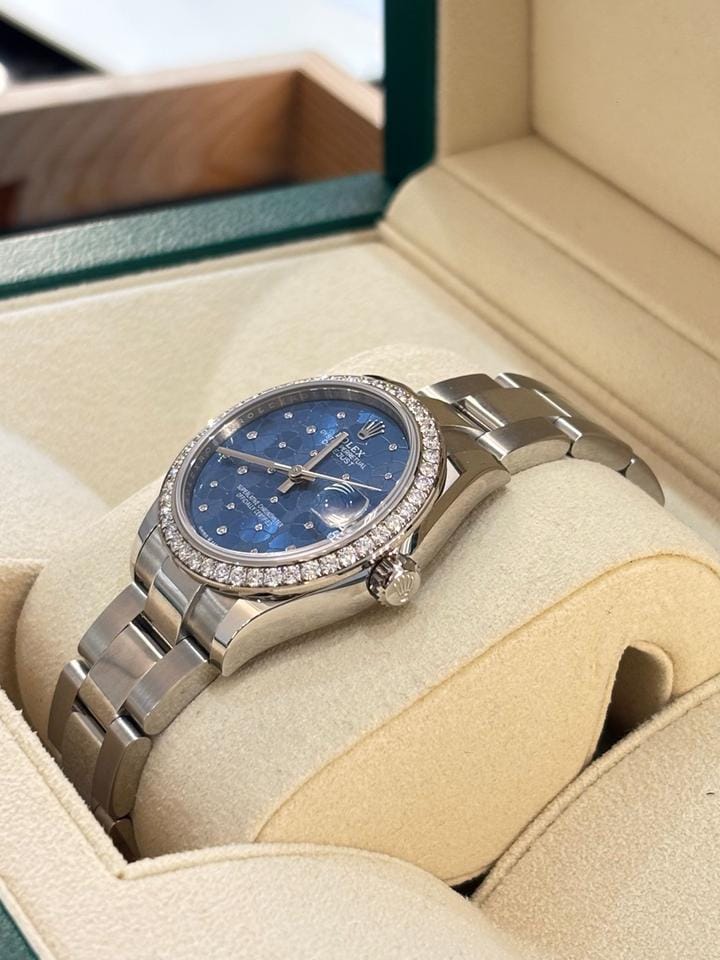 Rolex | Datejust | 278384RBR BLUE FLORAL OYS | Steel | 31 x 37 mm | Steel | Blue | Automatic