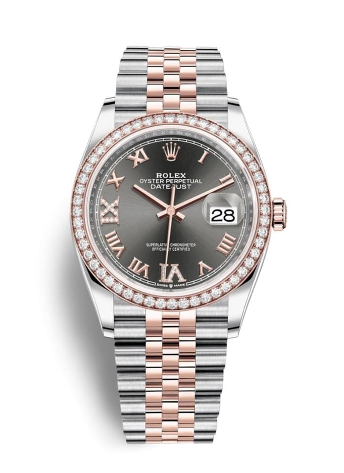 Rolex | Datejust | 126281RBR | Gold/Steel | 36 x 44 mm | Gold/Steel | Grey | Automatic