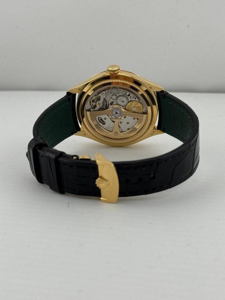 Rolex | 1908 | 52508 | Yellow gold | 39 mm | Leather | White | Automatic