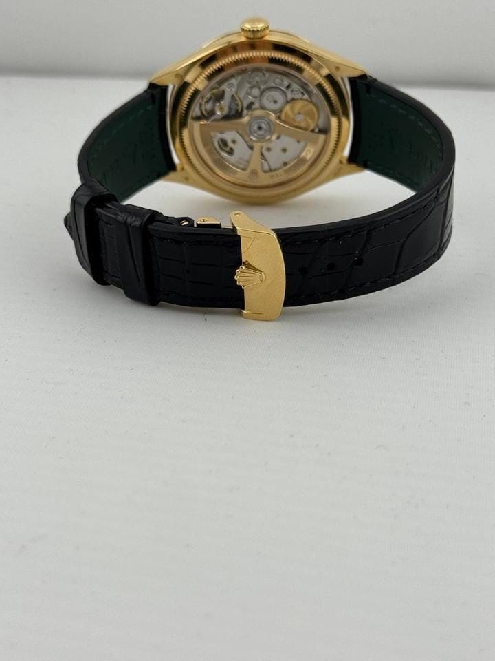Rolex | 1908 | 52508 | Yellow gold | 39 mm | Leather | White | Automatic