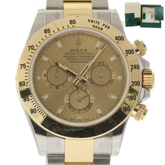 Rolex | Daytona | 116523 | Steel | 40 mm | Gold/Steel | Champagne | Automatic