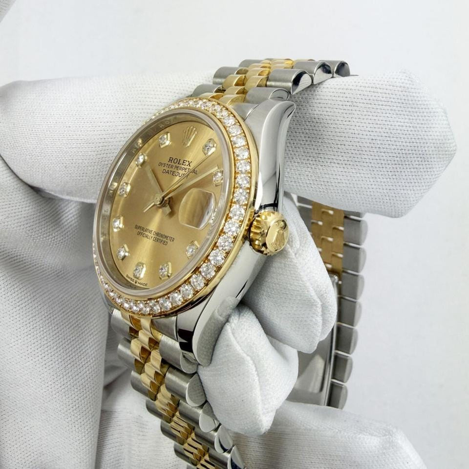 Rolex | Datejust | 278383RBR | Yellow gold | 31 mm | Champagne