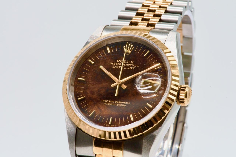 Rolex | Datejust | 16233 | Gold/Steel | 36 mm | Gold/Steel | Brown | Automatic