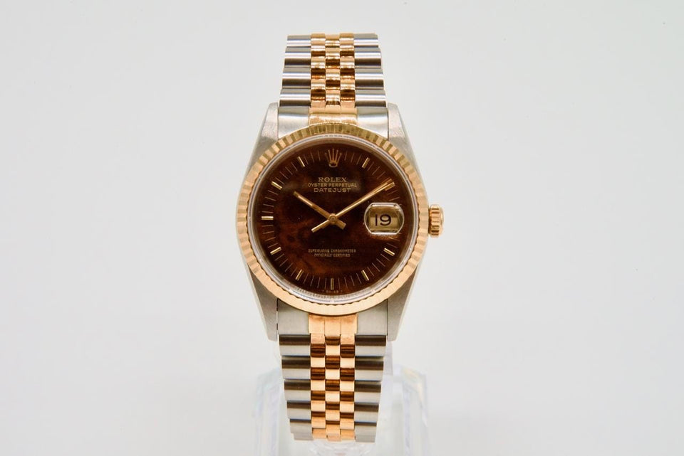 Rolex | Datejust | 16233 | Gold/Steel | 36 mm | Gold/Steel | Brown | Automatic